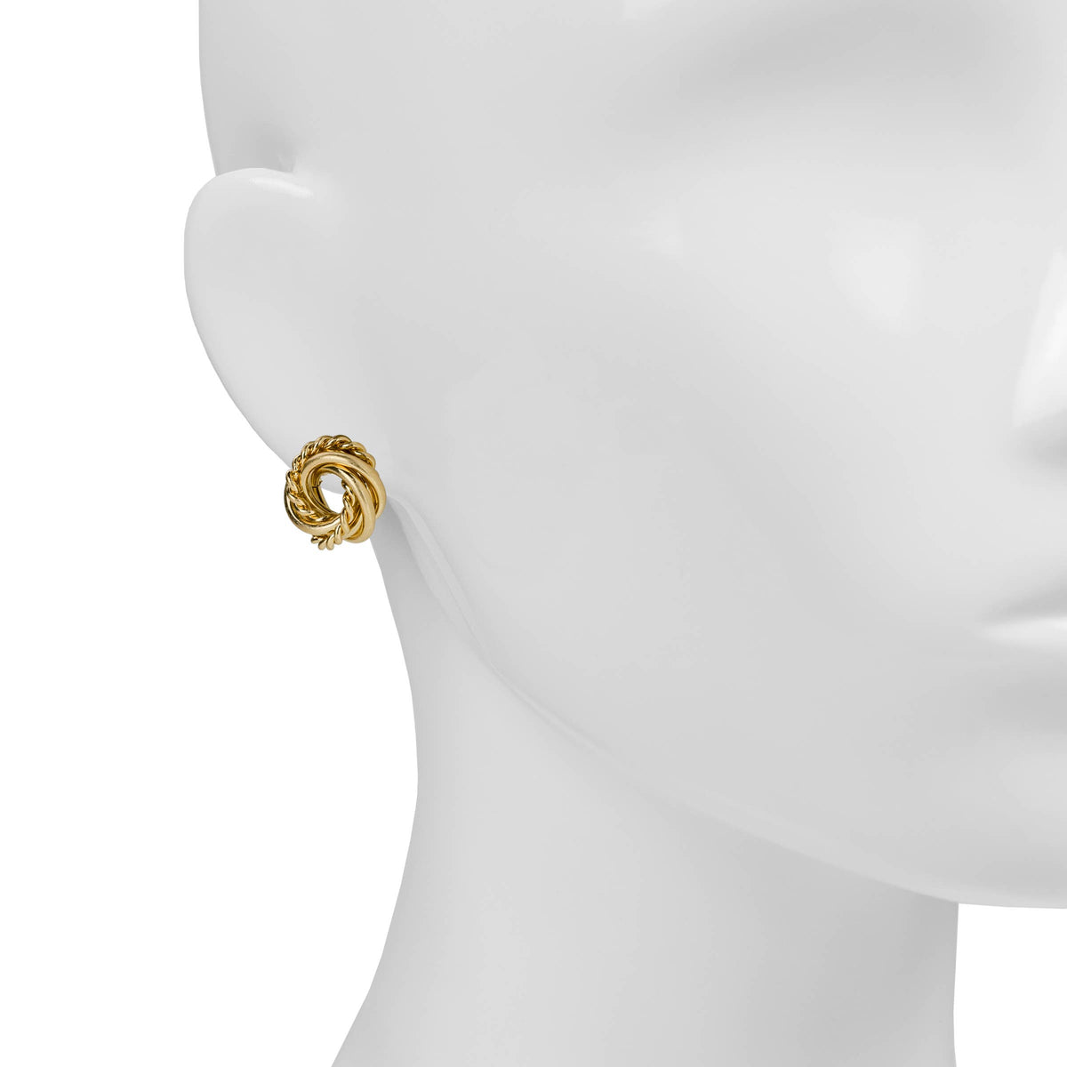 Mini Button Earrings - Twisted Knot Collection