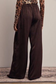 Satin Wide Leg Pleated Pants FP0034