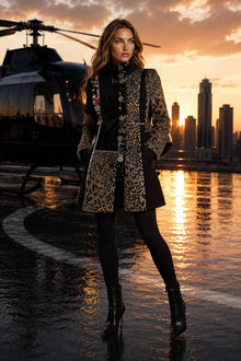 Mixed Print Leopard Patchwork Jacket