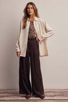 Satin Wide Leg Pleated Pants FP0034