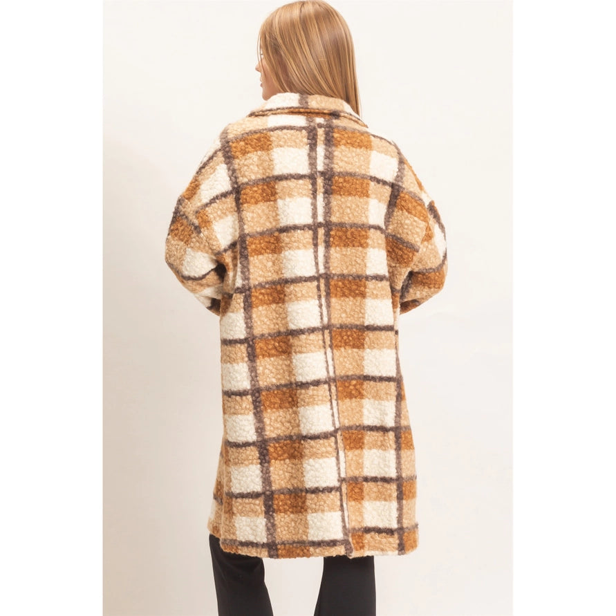 Brielle Plaid Sweater Coat