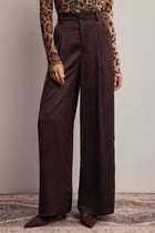 Satin Wide Leg Pleated Pants FP0034