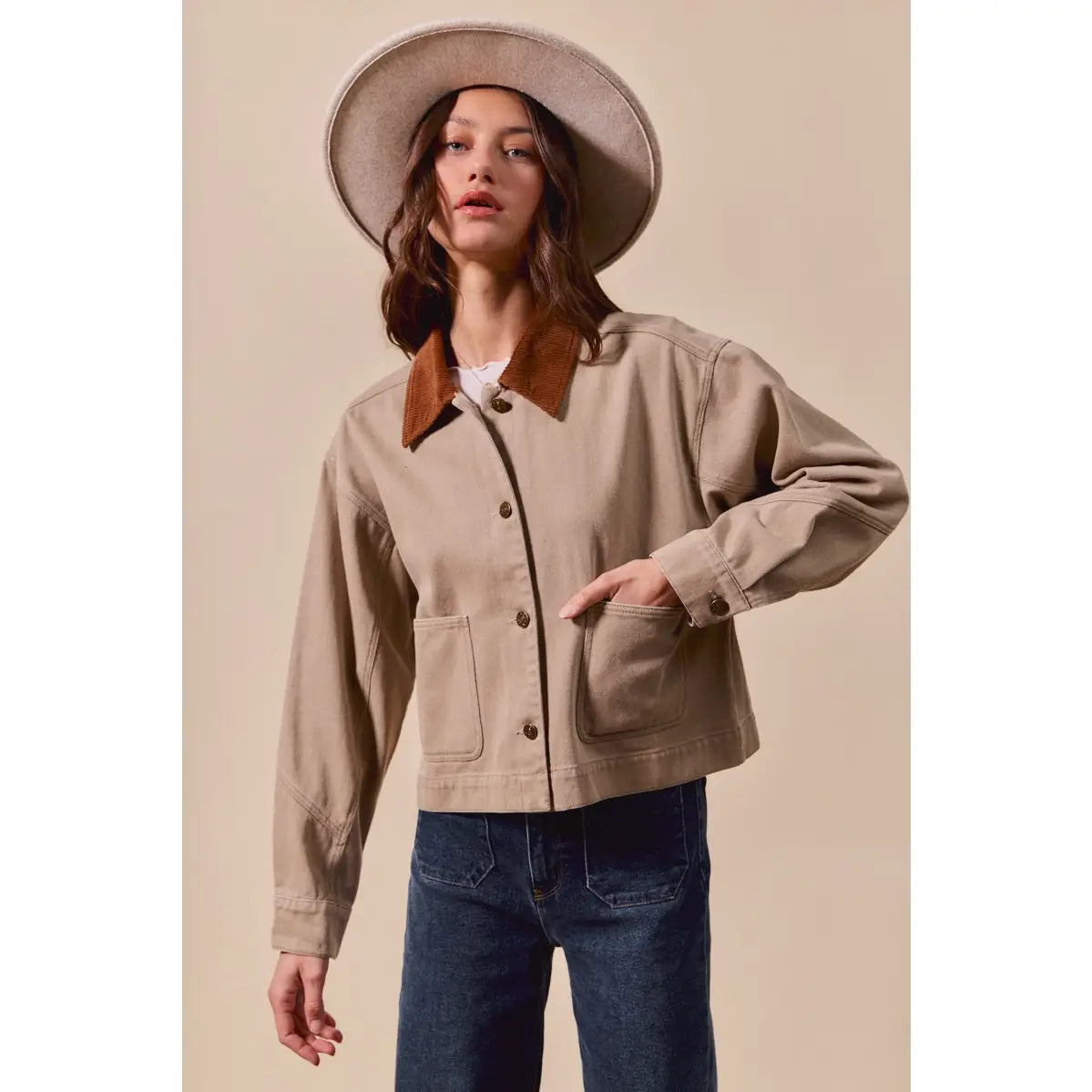 The Élan Corduroy Collar Jacket