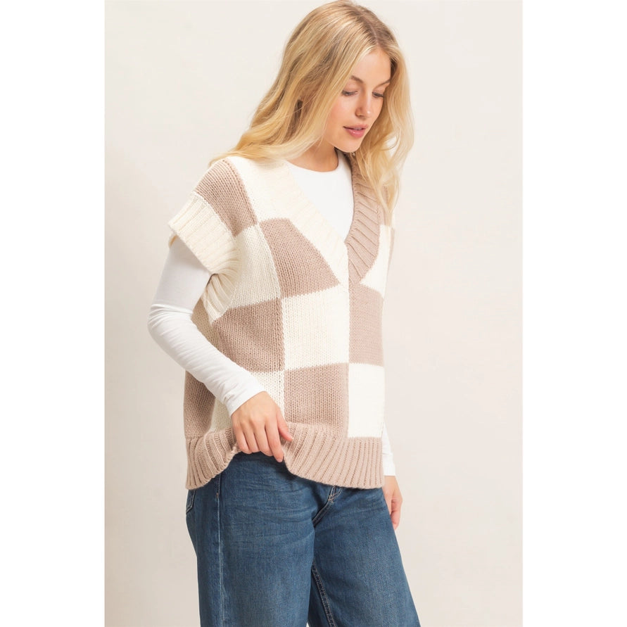Remy Checkered Sweater Vest