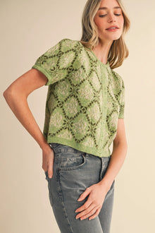 Violetta Diamond Knit Cardigan