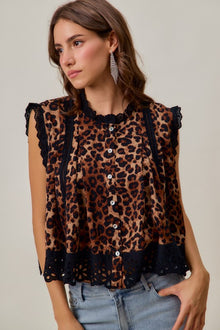 Colette Lace-Trim Blouse
