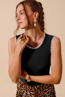 Monroe Contrast Knit Tank