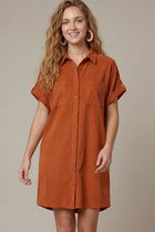 Suede Edit Shirt Dress