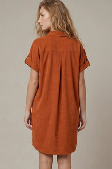 Suede Edit Shirt Dress