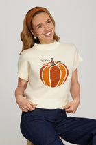 Harvest Pumpkin Knit Top