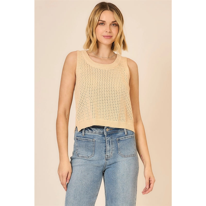 Elowen Open-Knit Sweater Tank