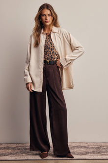 Satin Wide Leg Pleated Pants FP0034