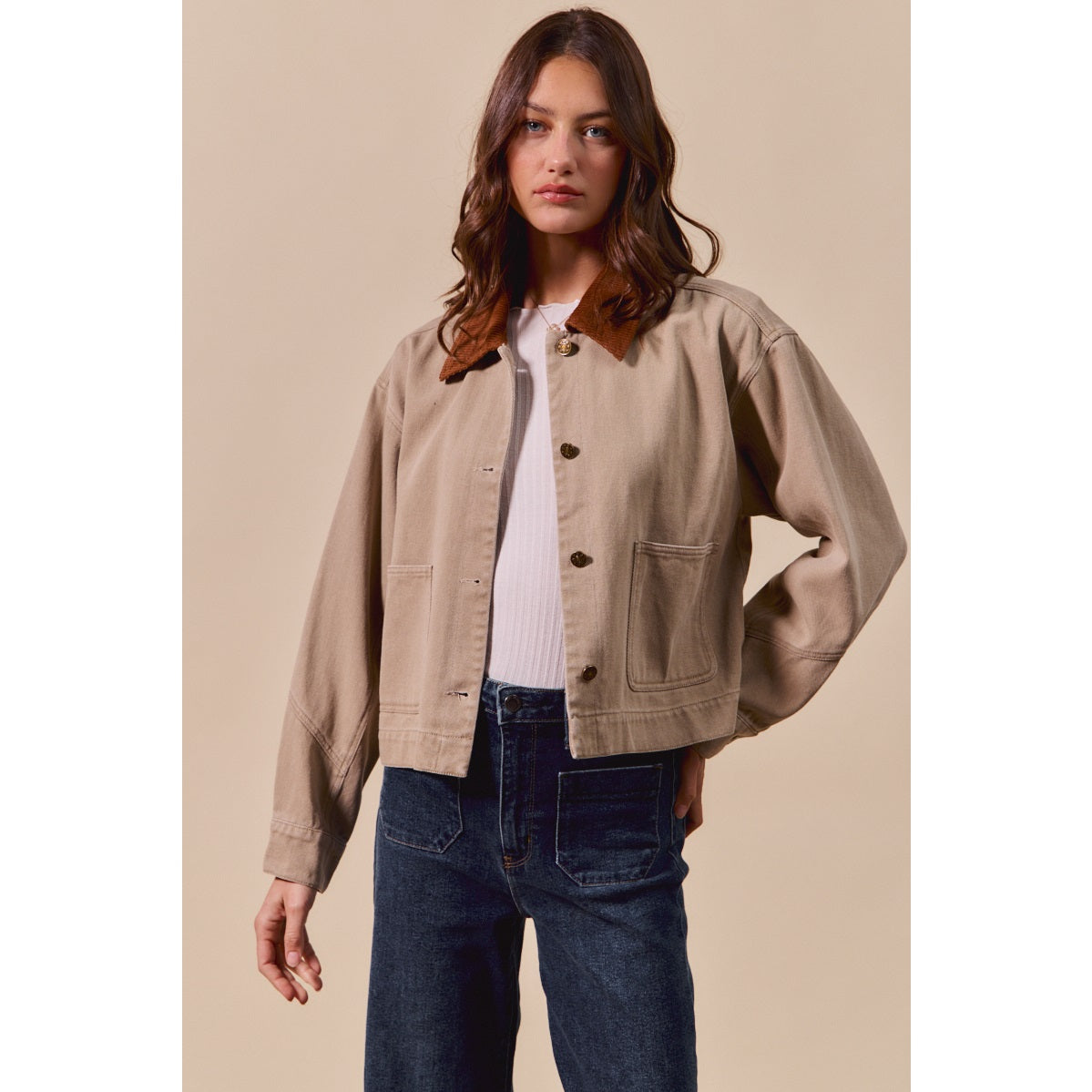 The Élan Corduroy Collar Jacket