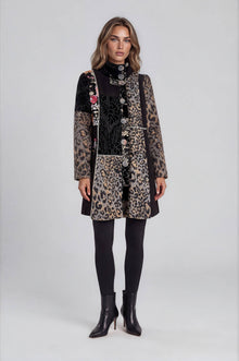 Mixed Print Leopard Patchwork Jacket