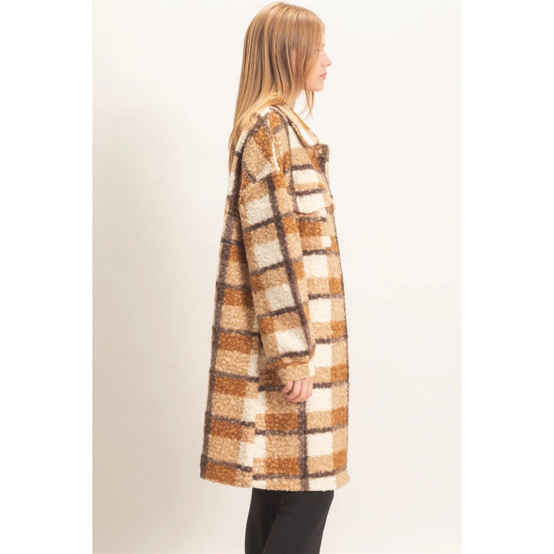 Brielle Plaid Sweater Coat
