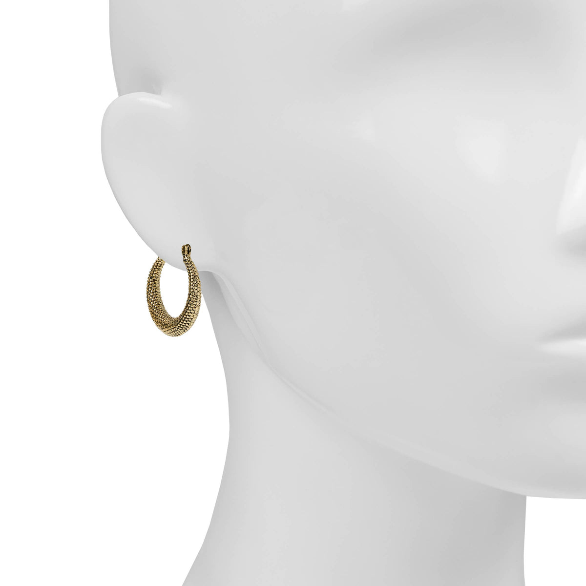 Gypsy Hoop Earrings - Caviar Collection