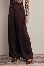 Satin Wide Leg Pleated Pants FP0034